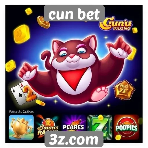 Variedade de jogos disponíveis na plataforma Cun Bet